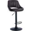 BARHOCKER Lederlook Braun - Schwarz/Braun, Textil/Metall (47/85/48cm) - CLP