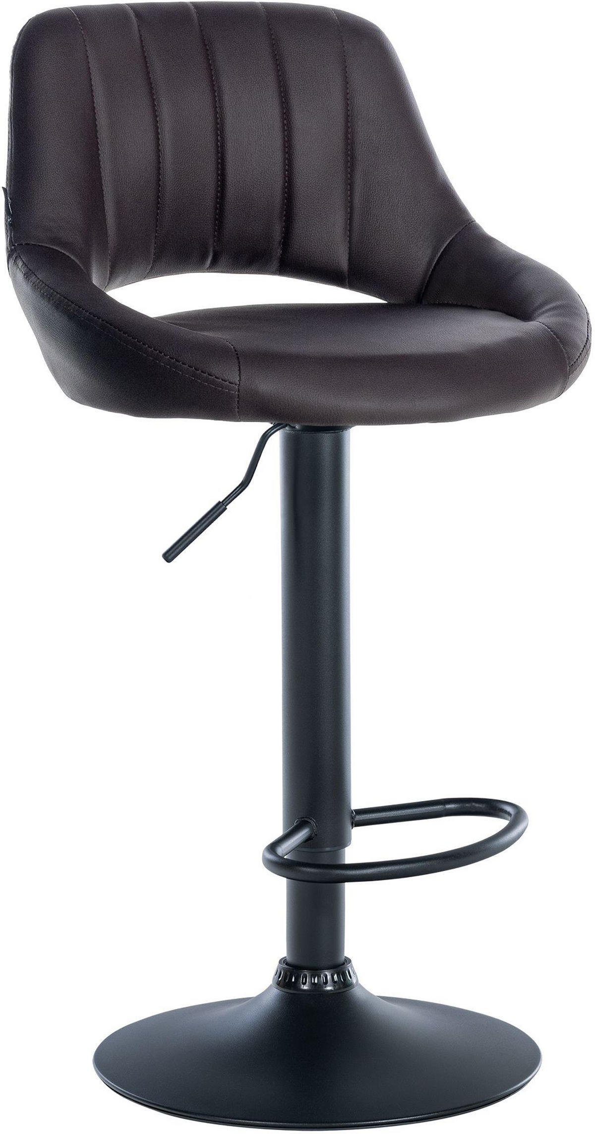 BARHOCKER Lederlook Braun - Schwarz/Braun, Textil/Metall (47/85/48cm) - CLP