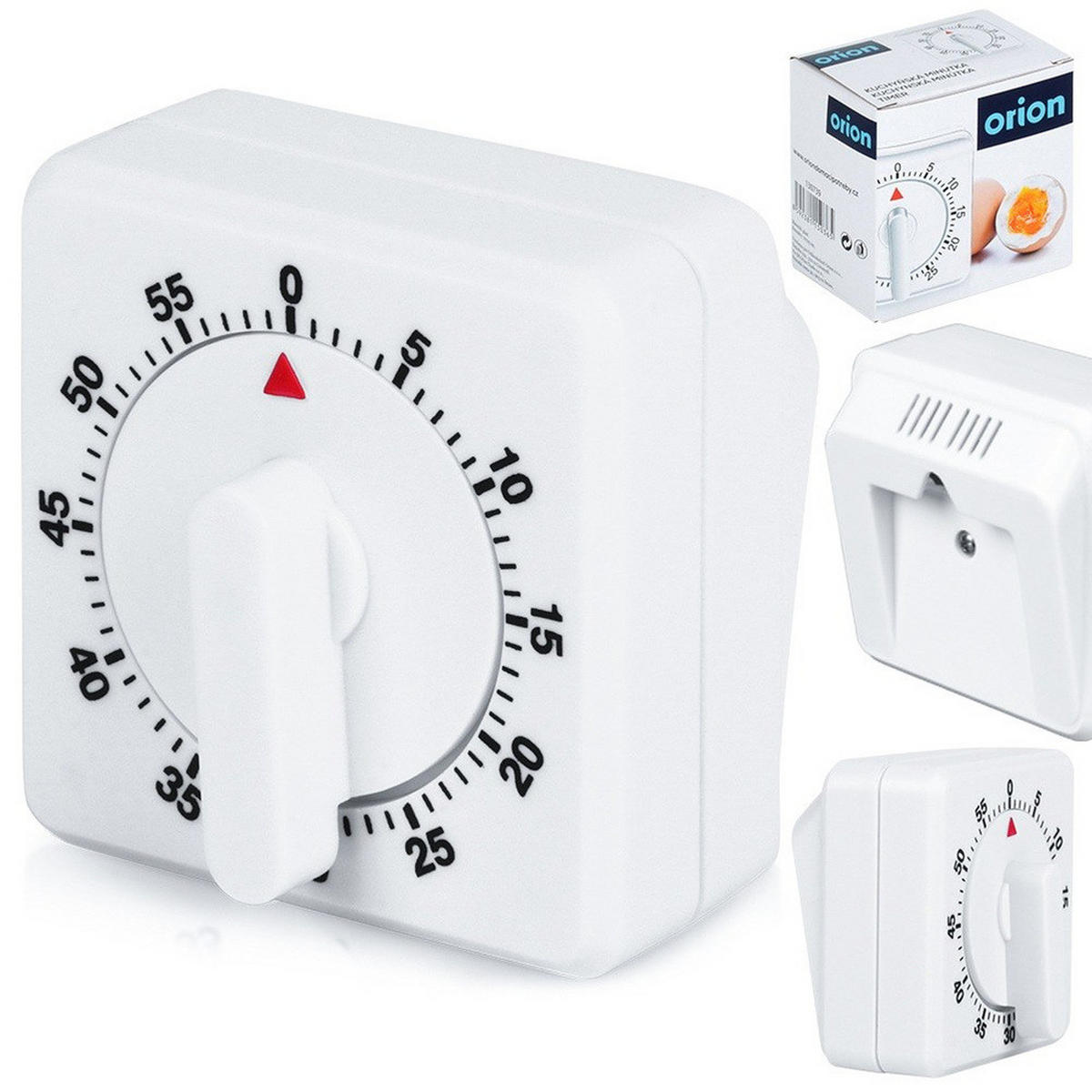 KÜCHENTIMER Weiß - Weiß, Kunststoff (7/5/7cm) - Orion 