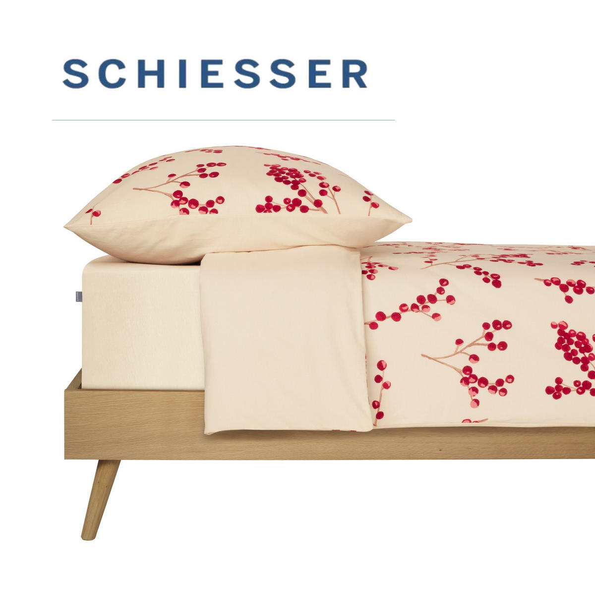 BETTWÄSCHESET Rowan - Feinbiber - 2-teilig - 135 x 200 cm - Creme - Creme, Textil (135/200cm) - SCHIESSER