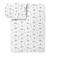 LENJERIE de pat din bambus pentru bebe Poliție - alb, material textil (90/120cm) - waldin
