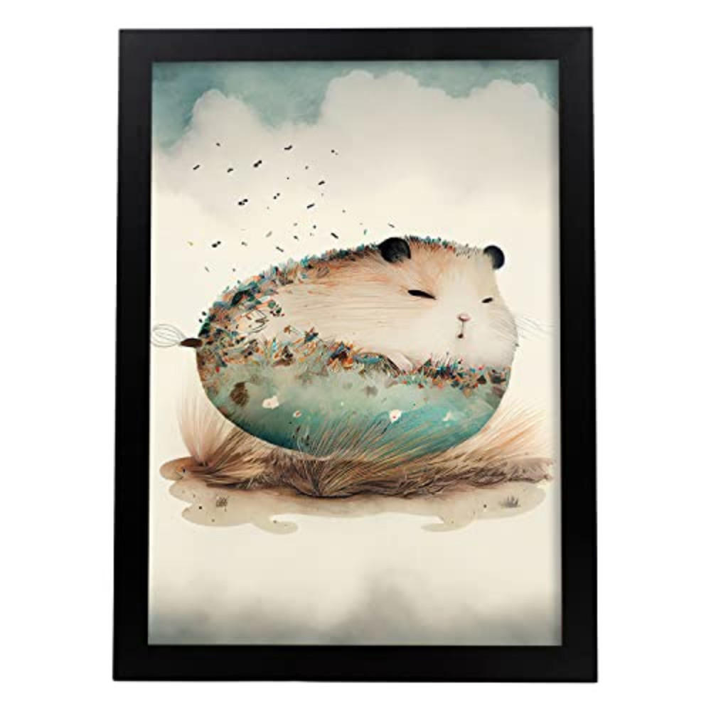 POSTER Hamster Im Präzisionsstil. A4 Rahmenlos - Klar, Papier (29.7/5/21cm) - Nacnic