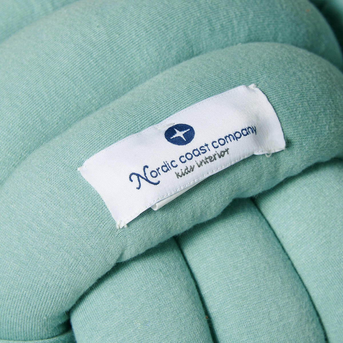 KNOTENKISSEN Jersey Mint - Mintgrün, Textil (30/30cm) - nordic coast company