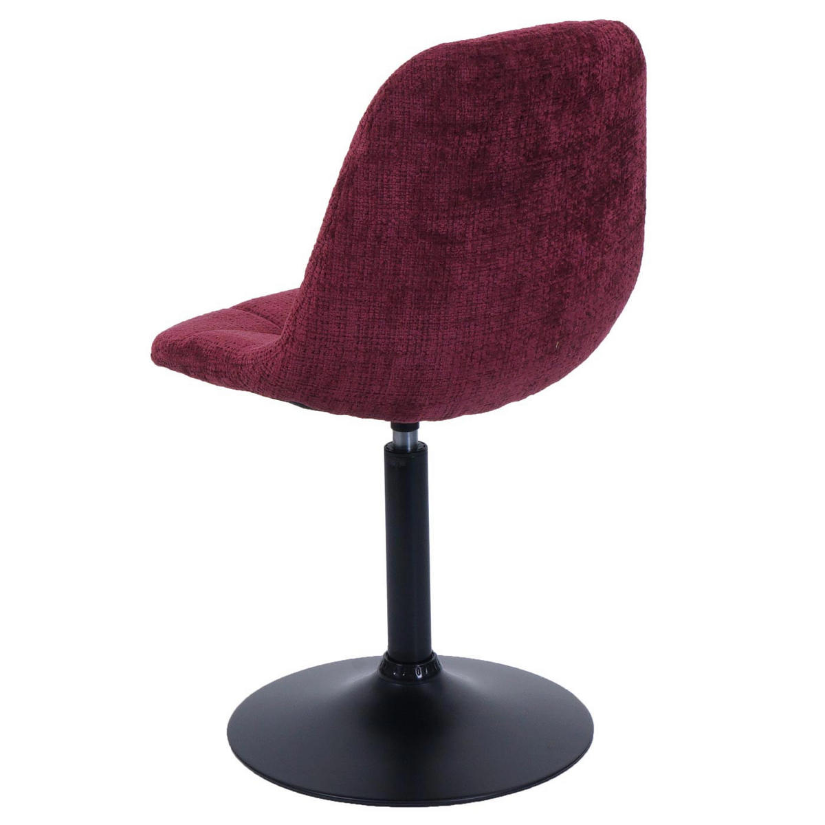 ESSZIMMERSTUHL 2er-Set 83x47x43cm Sitzhöhe 47cm Stahl Stoff/Textil Chenille Bordeaux - Bordeaux, Textil (47/83/43cm) - CHEFGASTRO