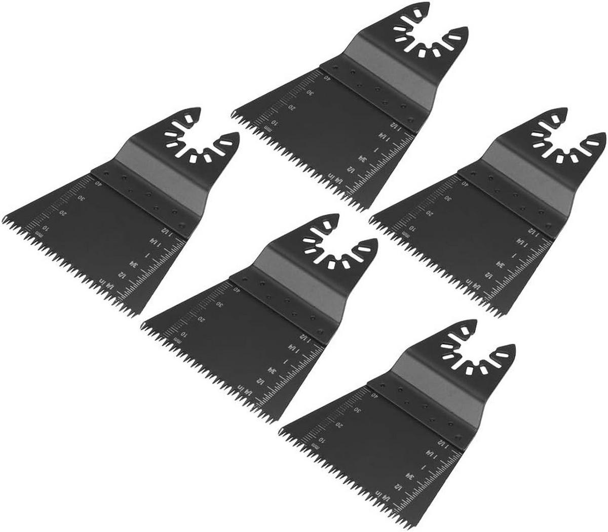 SÄGEBLATT – 65 mm – 5 Stück – Kompatibel mit Fein Multimaster, Dremel, Bosch, Makita, Dewalt - Schwarz, Metall (1/6.5/9cm) - DCA