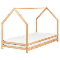 KINDER-HAUSBETT Heller Holzfarbton 90-200 cm Appy - Eschefarben, Holz (90/200cm) - Beliani