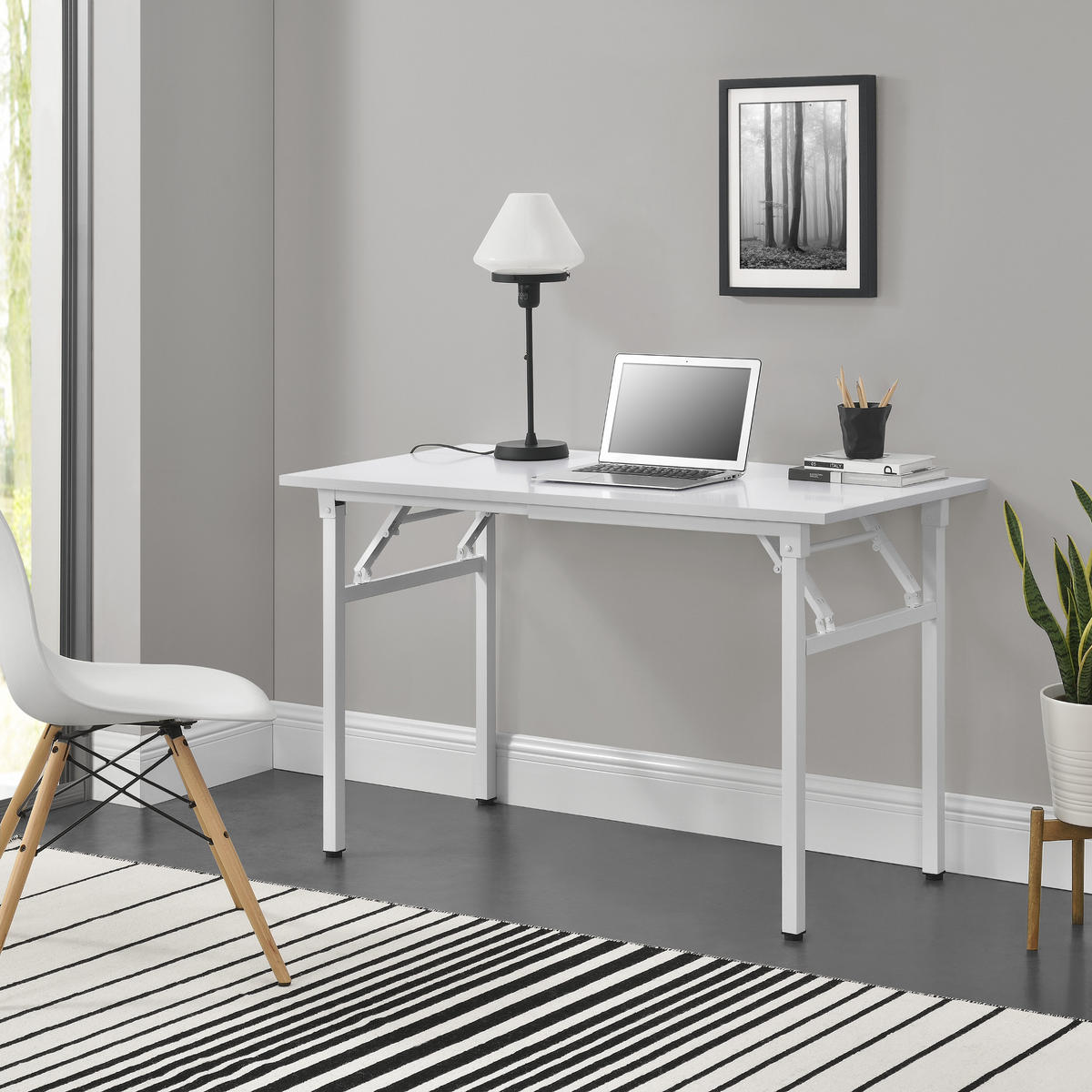 KLAPPTISCH - Weiß, Holzwerkstoff/Metall (120/76.4/60cm) - [neu.haus]