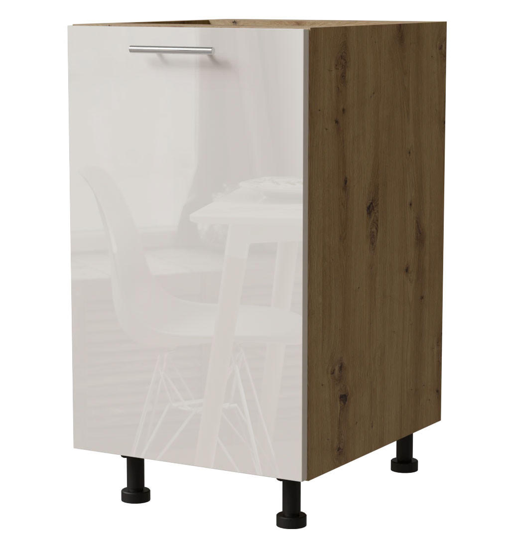 Feldmann-Wohnen Unterschrank Creme, Eiche Artisan 45x82x50 cm
