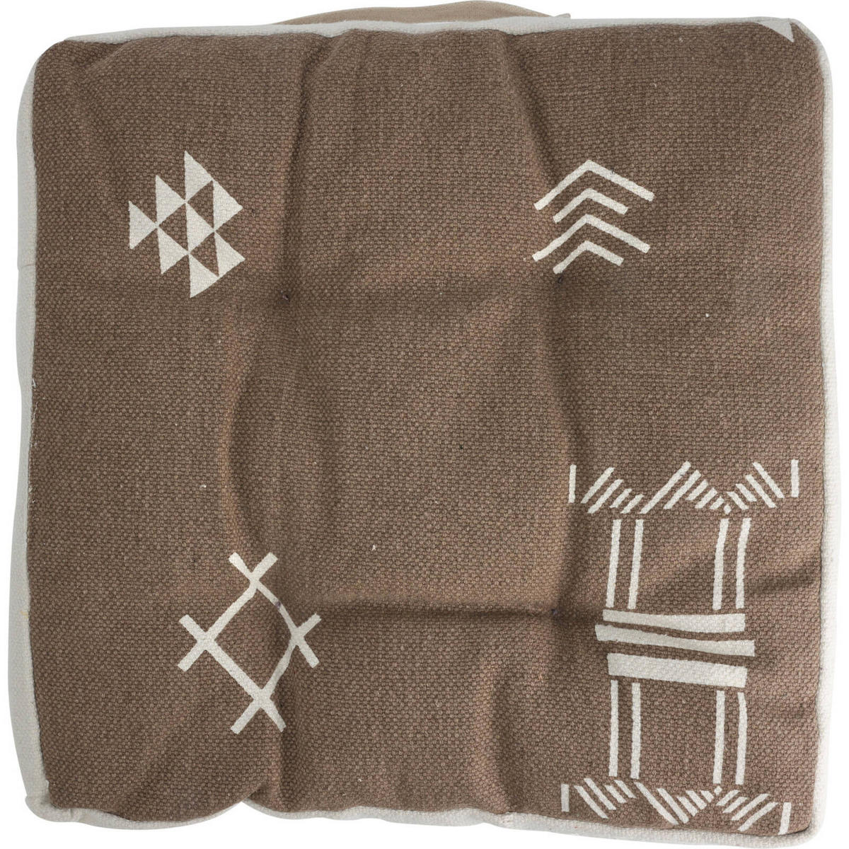 STUHLKISSEN 40/40/6 cm - Braun, Naturmaterialien (41/41cm) - Home Styling Collection