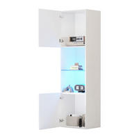 VITRINE 45/35/160 cm aus Spanplatte mit LED-Beleuchtung Weiß - Weiß, Holzwerkstoff (45/160/35cm) - Modenvie