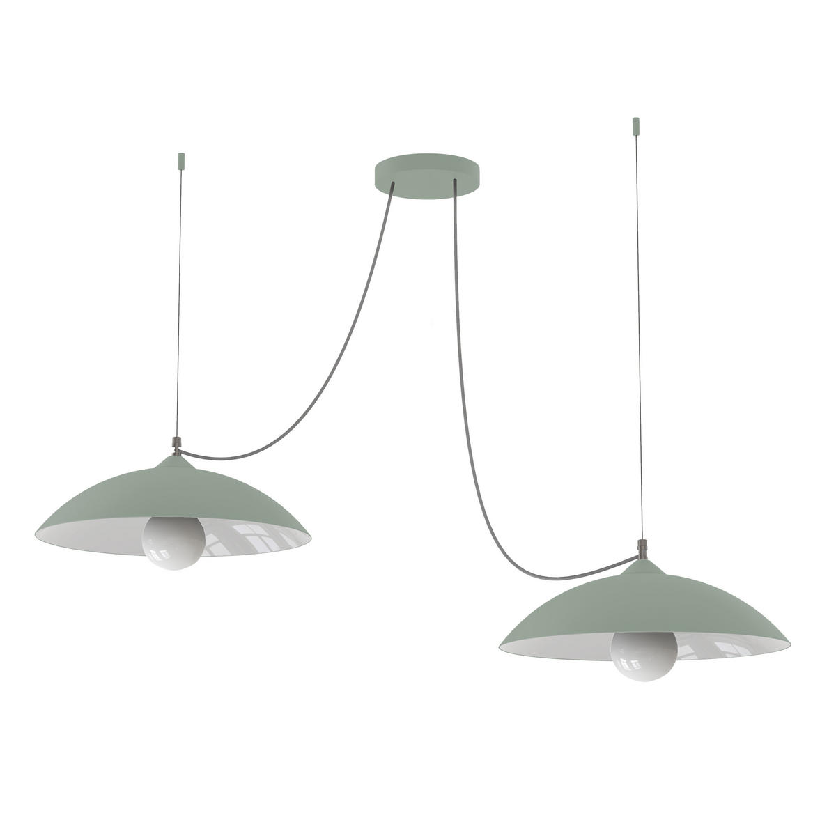 HÄNGELEUCHTE - Grün, Metall (40/40/9cm) - Lumicom