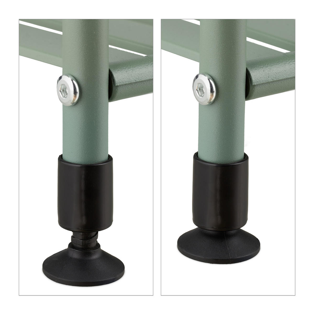STANDREGAL - Grün, Metall (33/145/28cm) - Relaxdays