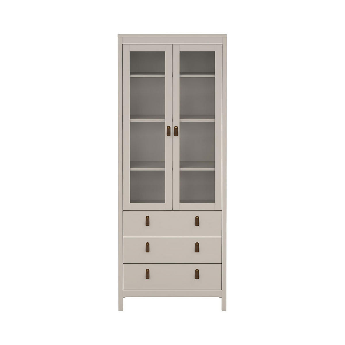 VITRINENSCHRANK, Madrid, Kaschmir, Holzwerkstoff, 78 x 33 x 199 cm - Kaschmir, Holzwerkstoff (78/199/33cm) - ebuy24