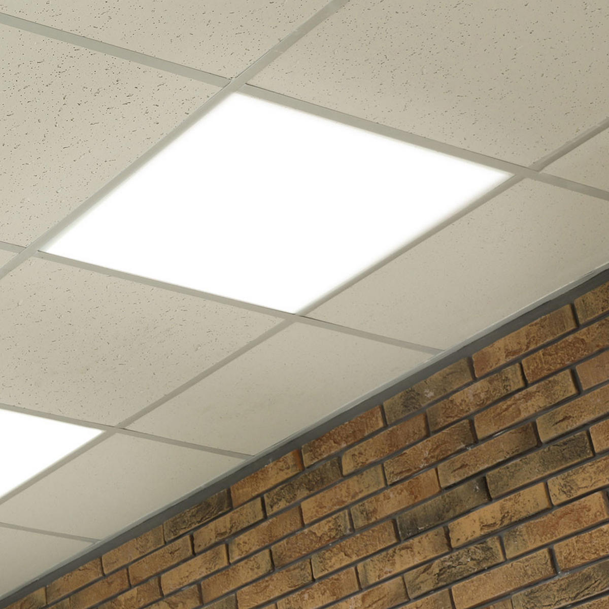 LED DECKENLEUCHTE Panel Weiß - Weiß, Metall (59.5/59.5/2.9cm)