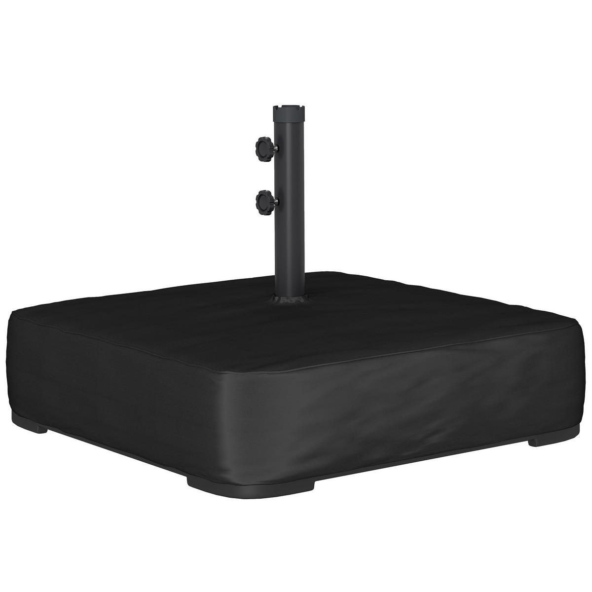 SONNENSCHIRMSTÄNDER Metall Schwarz - Schwarz, Metall (78/78cm) - Outsunny