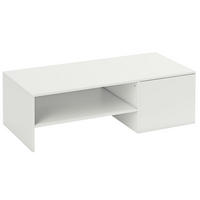 COUCHTISCH aus Spanplatte 110x52x36 cm Weiß mit verschiebbarer Tischplatte und Stauraum - Weiß, Holzwerkstoff (110/52/36cm) - IVMEU