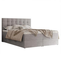 BOXBETT GRAND 120/200 cm, in Grau, mit Matratze und Topper - Grau, Holzwerkstoff/Textil (120/200cm) - Idohome