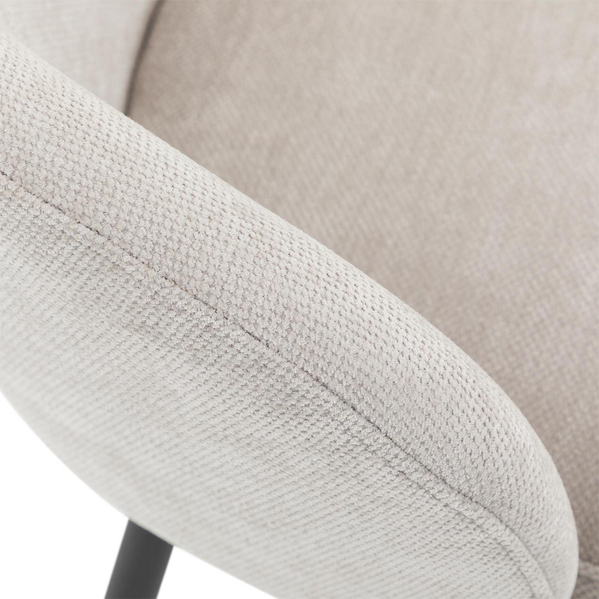 ESSZIMMERSTÜHLE KURSI 2er-Set grau - Grau, Textil (57/77/60cm) - IDIMEX