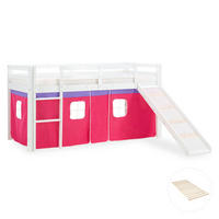 HOCHBETT PINK 90/200 cm mit Lattenrost - Pink/Weiß, Holz - Homestyle4u
