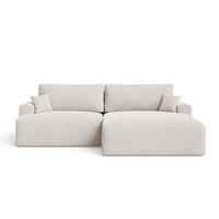 ECKSOFA Serene Ecru Links - Ecru, Holz/Textil (259/145cm) - Graingold