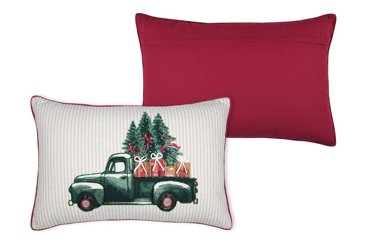 WEIHNACHTSKISSEN Print 35/55 cm - Multicolor, Naturmaterialien (55/35cm)