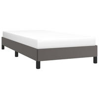 BETTGESTELL Grau 90x200 cm Kunstleder - Grau, Textil (90/200cm) - furnicato