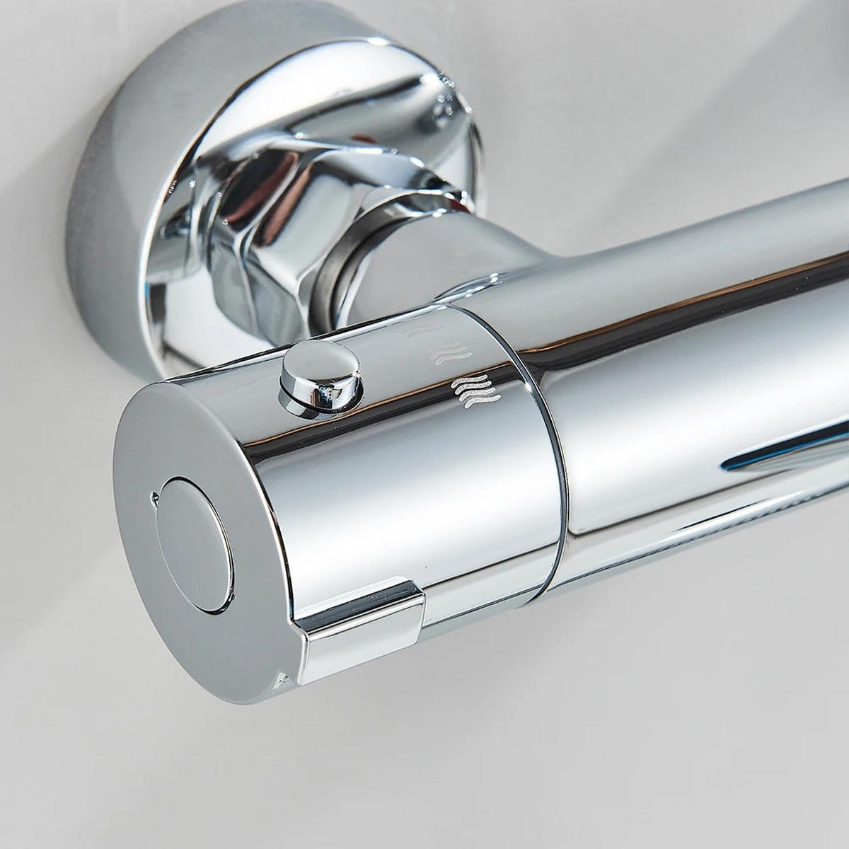 THERMOSTAT-DUSCHARMATUR Chrom A - Chromfarben, Metall (27/7/5cm) - Kaket
