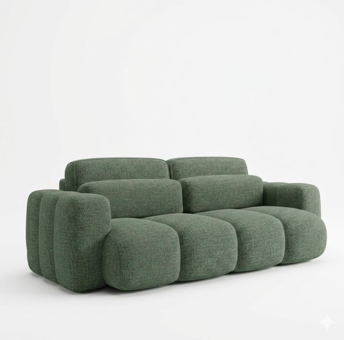 BOXSPRINGSOFA 275x90x110 cm mit Bettkasten, BLOOM, Mit DL-Ausklappsystem, Grün - Grün, Kunststoff (275/90/110cm) - Trada