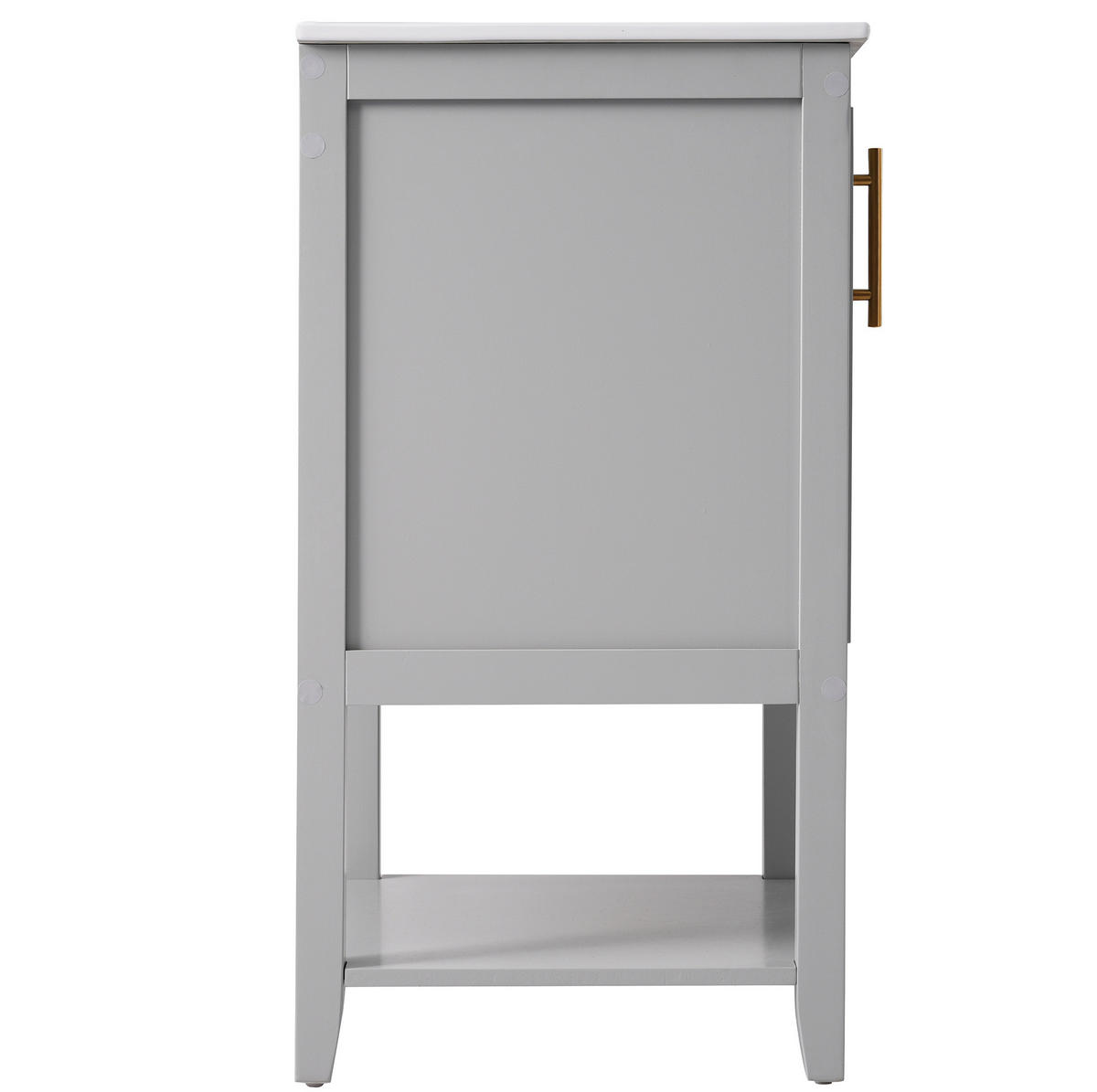 WASCHTISCHKOMBI 60 cm Grau aus MDF mit Keramikwaschbecken - Grau, Holzwerkstoff (61/87/47cm) - OKMYHOME