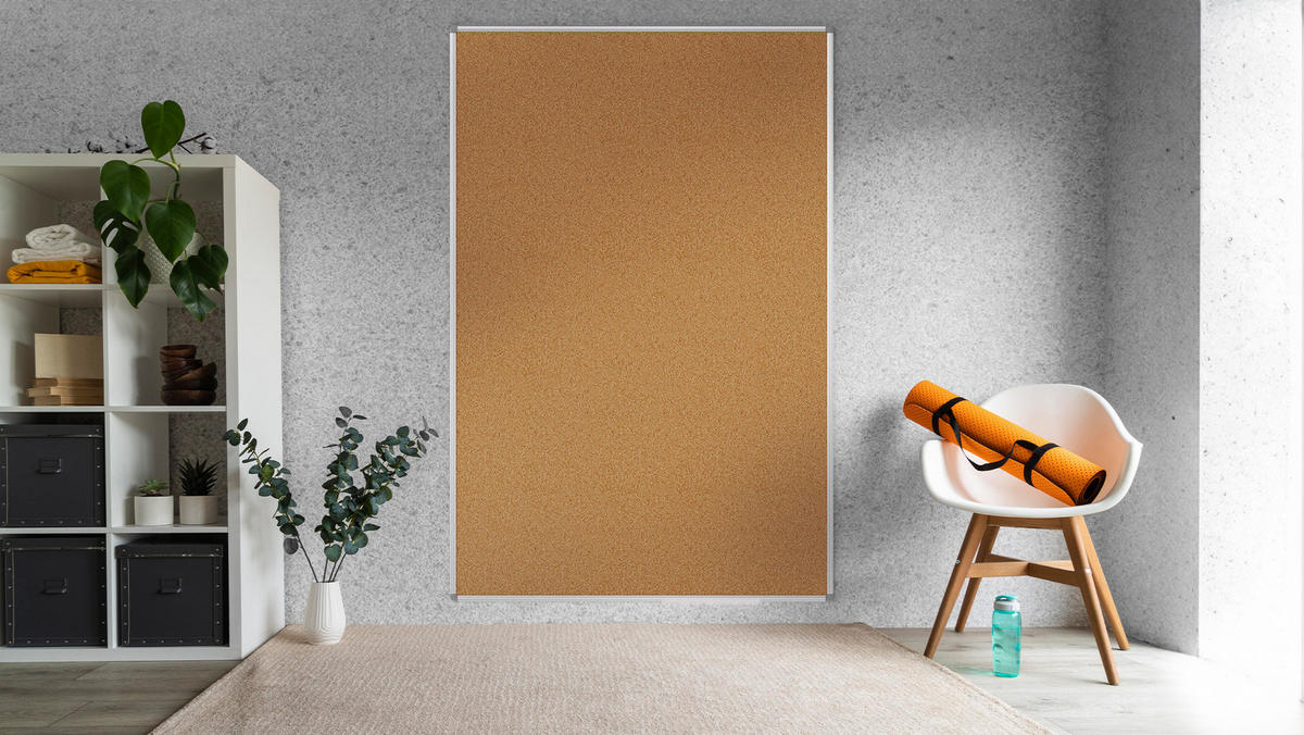 PINNWAND mit Alurahmen 180x120cm - Braun, Holzwerkstoff (180/120/1.6cm) - ALLboards