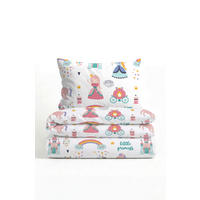 BETTWÄSCHE-GARNITUR Premium Biber Little Princess weiss, 100x135 cm + 40x60 cm - Weiß, Textil (100/135cm) - biberna