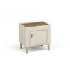 NACHTTISCH Monta mit 1 Tür , Kaschmir - Kaschmir, Holzwerkstoff (48/47/36cm) - Beautysofa