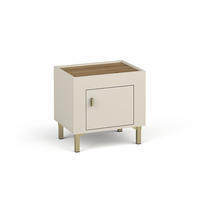 NACHTTISCH Monta mit 1 Tür , Kaschmir - Kaschmir, Holzwerkstoff (48/47/36cm) - Beautysofa