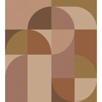 FOTOTAPETE Kreise im Bauhaus-Stil 2.5 x 2.79 m - Lila, Papier (250/279cm) - ESTAhome
