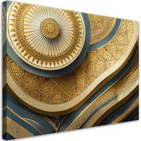WANDBILD mandala orintalismus - Goldfarben, Textil (60/40cm) - Feeby