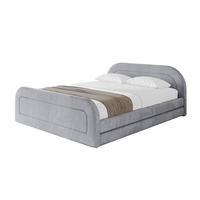 POLSTERBETT mit Bettkasten, Fußteil und Lattenrost, Boxbett mit Matratze H3/H4 - LERIS-v1-Z 120x200 Hellgrau - Hellgrau, Holzwerkstoff/Textil (120/200cm) - ALTDECOR