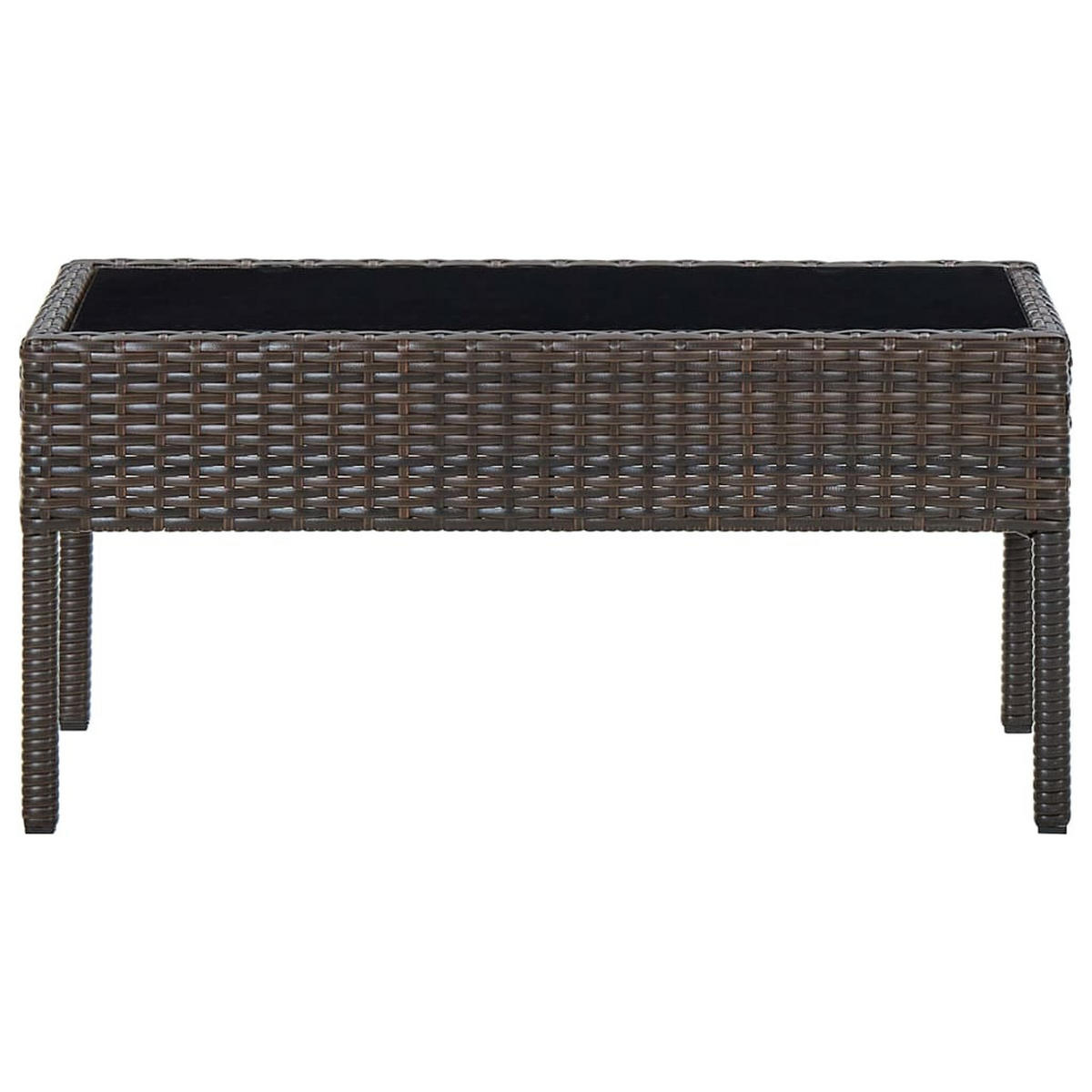 GARTENTISCH Braun 75/40/37 Cm Poly Rattan - Braun, Kunststoff (75/40/37cm) - vidaXL