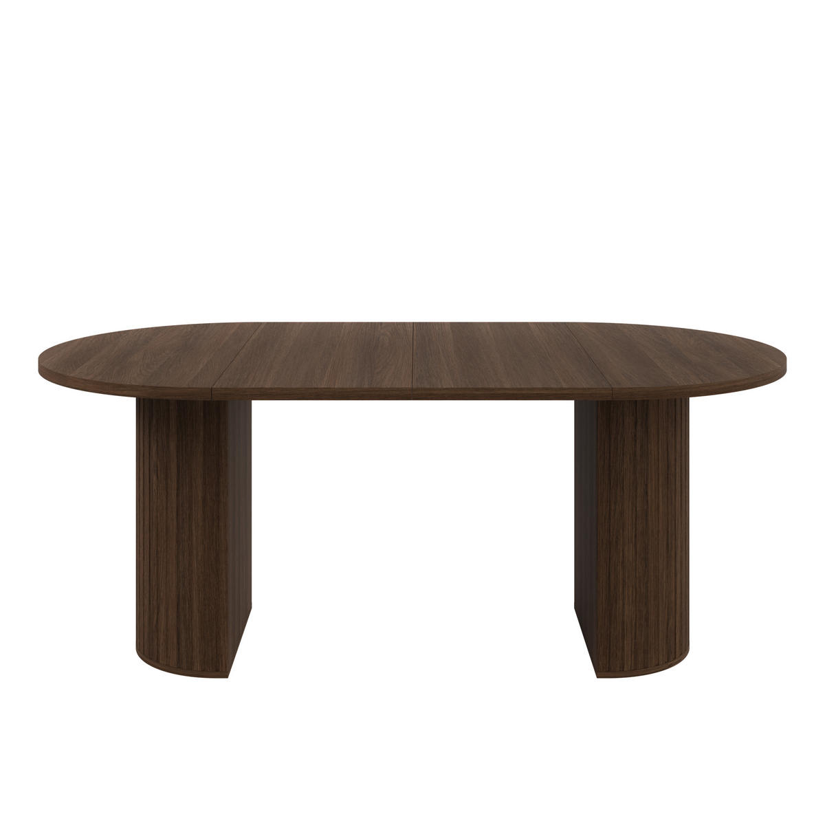 ESSTISCH Olivia ausziehbar 100–188 x 100 x 75 cm mit abgerundeter Tischplatte und Lamellenfuß, dunkelbraun - Dunkelbraun, Metall (100/100/75cm) - Margaret Hadas24