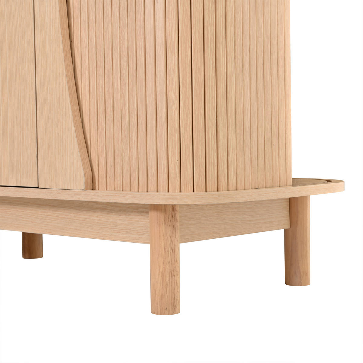 SIDEBOARD DE-37838 mit 2 Schiebetüren und verstellbarem Boden Holzfarbe - Naturfarben, Holzwerkstoff (140/88/40cm) - ComfortXL