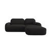 ECKSOFA MOLLY L Rechts QUELLE 14 mit Schlaffunktion - Schwarz, Textil (275/175cm) - Bedante
