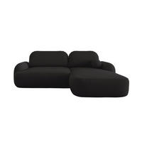 ECKSOFA MOLLY L Rechts QUELLE 14 mit Schlaffunktion - Schwarz, Textil (275/175cm) - Bedante