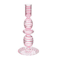 KERZENHALTER Glass wirbel rosa s 20 cm - Rosa, Glas (8.89/21.59/8.89cm) - Pip Studio