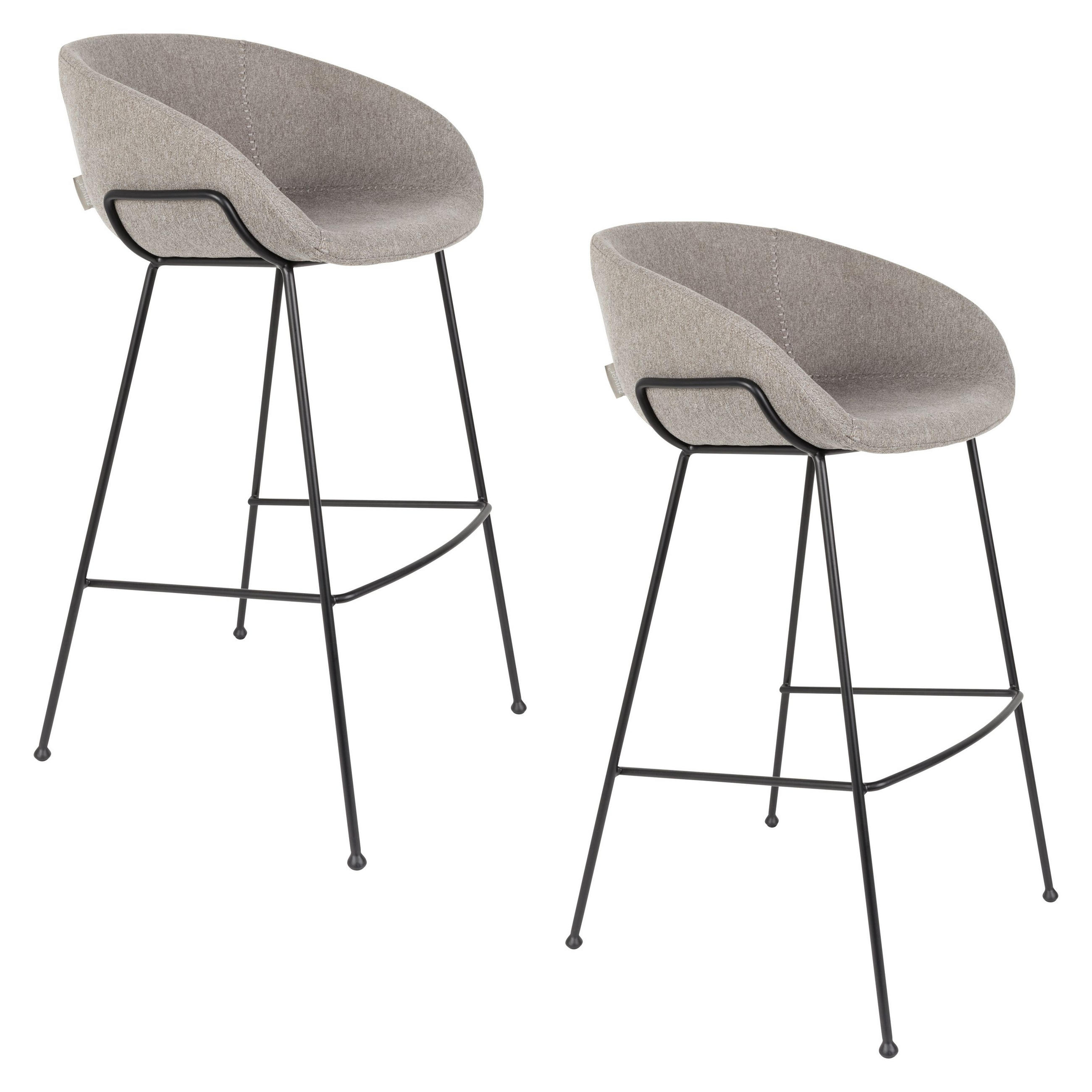 Zuiver Barhocker Grau 54.5x98.5x53 cm