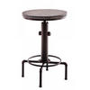 BARTISCH rund 39 cm Holz Bronze - Bronzefarben, Holz/Metall (39/79/39cm) - CLP