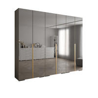 DREHTÜRENSCHRANK 236.7/300/47 6-türig - Kaschmir/Goldfarben, Holz/Metall (300/236.7/47cm) - Abiks Möbel