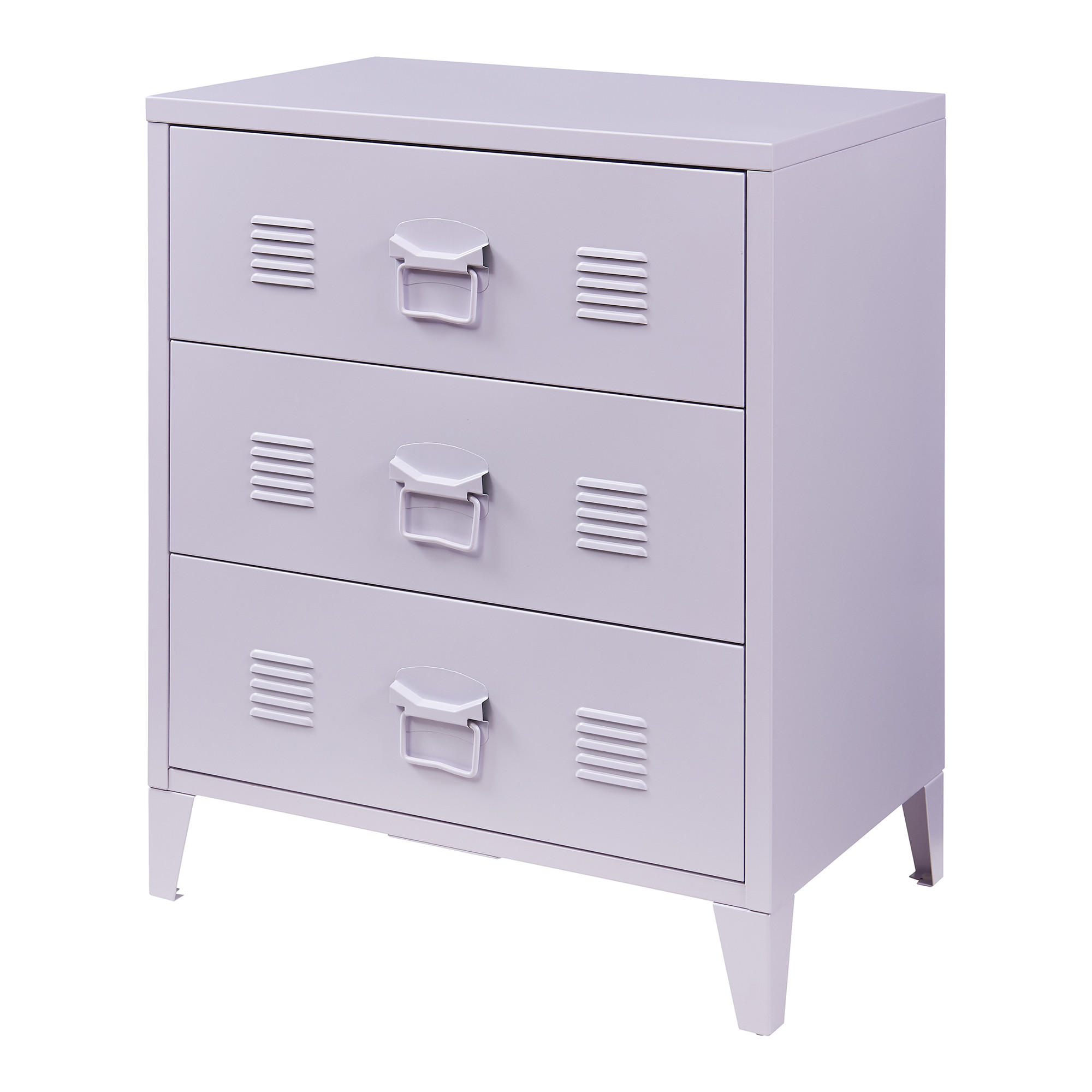 METALLSCHRANK Hämeenlinna - Lila, Metall (60/72/40cm) - [en.casa]