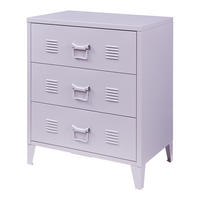 METALLSCHRANK Hämeenlinna - Lila, Metall (60/72/40cm) - [en.casa]