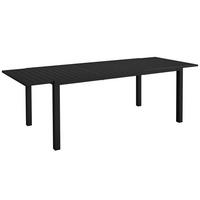GARTENTISCH DE-14096 Aluminium, 180/240 cm Schwarz - Schwarz, Metall (240/94/73cm) - ComfortXL