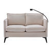 2-SITZER Sofa Chenille mit Handyhalter und Seitentaschen 127/69/66 cm Beige - Beige, Textil (66/127/69cm) - Redom