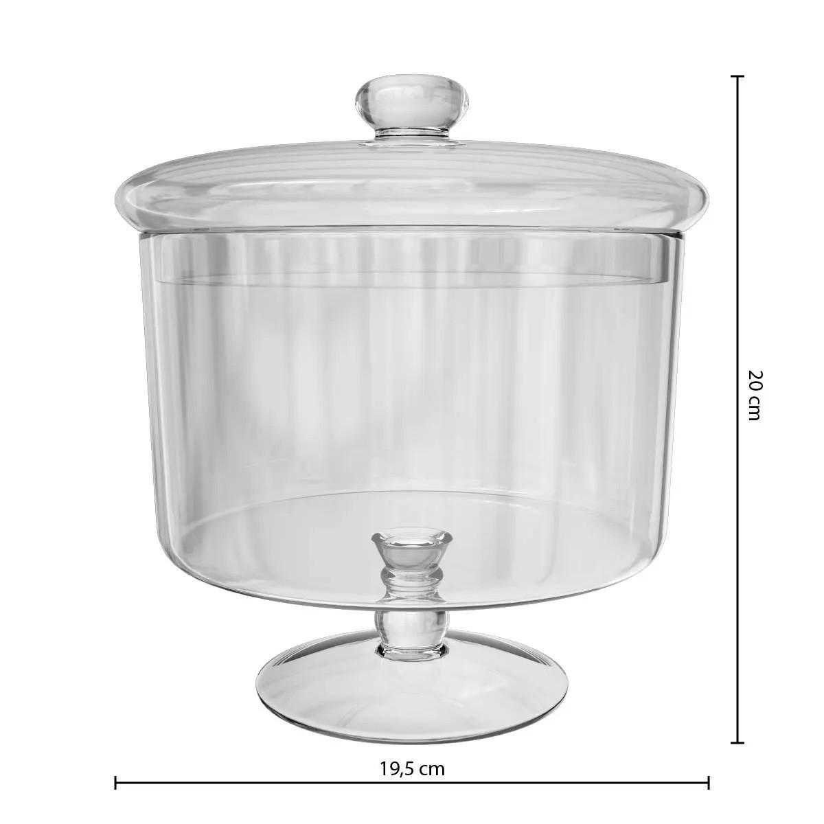 GLASBECHER für Kekse 19/19/20 cm - Transparent, Glas (19/20/19cm) - Secret de Gourmet